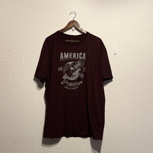 Cody James Maroon America Graphic T-Shirt Size XXL 2XL Western Casual Tee Cowboy